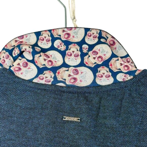 Guide London Smart Polo Blue Shirt Sz XL Hidden Skull Print - Picture 9 of 15